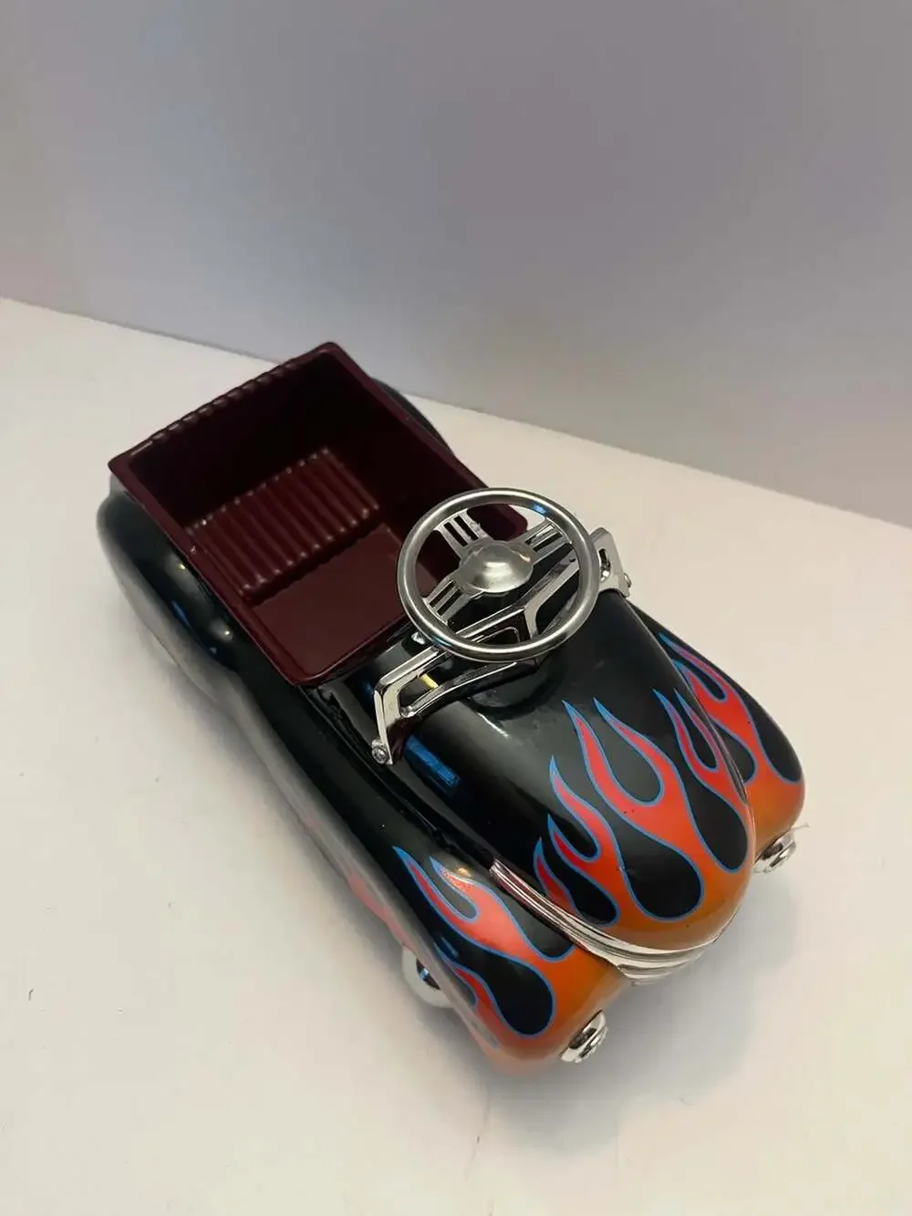 Teleflora Hot Rod Metal Tin Car Planter
